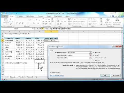 Excel: ODER und UND Funktionen