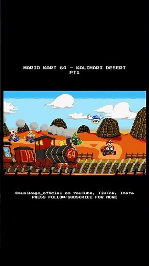 Mario Kart 64 - Kalimari Desert [8-bit; VRC6] (ft. ThePaperNESGuy) | Part 1 #Shorts