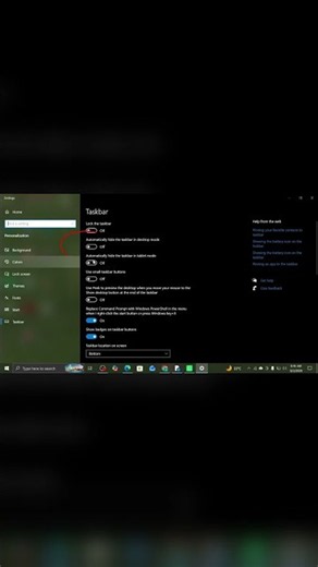 How to Hide the Taskbar in Windows 10? #Taskbar #HideTaskbar #Windows #windows10 #Shorts