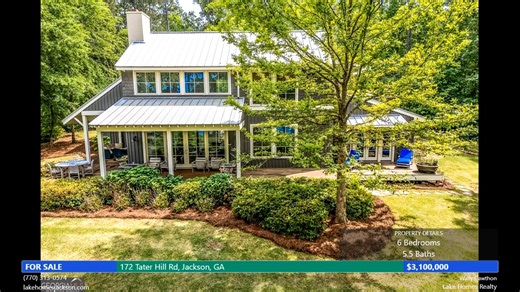 Once-in-a-generation Jackson Lake estate! Over 900' shoreline, breathtaking 270° water views, custom 6BR main house guest house, stunning outdoor spaces, and featured in "Endless Love." Just 60 miles from Atlanta—your private lakefront paradise awaits! Wally Cawthon 866-LAKEHOMES, REALTOR®, Lake Homes Realty More info: https://openmylink.in/gqgHa #jacksonlakega #waterfronthomesforsalenearatlanta | Wally Cawthon, Realtor, Lake Homes Realty