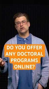 Do You Offer Any Doctoral Programs Online? | Kutter Callaway