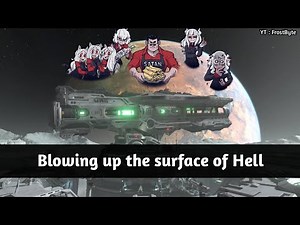 Doomguy blowing up the surface of Hell | Helltaker