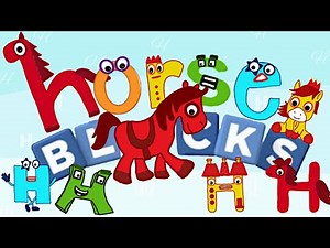 Numberblocks Intro Song But Only H for Horse with Spilling - Horse Blocks - H Blocks