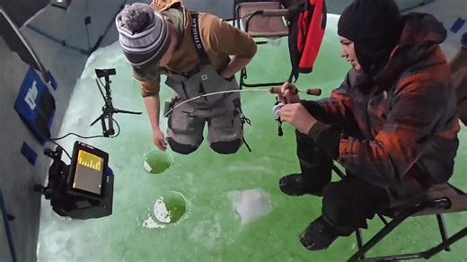 "OH MY GOD...ITS A BIGGG WALLEYE!" 13-year-old Declan from Ankeny, IA stuck this GIANT Okoboji walleye on a bluegill rig with 3-pound Sufix Invisaline fruorocarbon line. He played it perfectly. With his 13 Fishing Black Betty free fall reel. The big eye was the first fish of the day fishing with Okoboji Guides John Grosvenor and Calvin Grosvenor. It measured 25.5-inches and was RELEASED. Simply AMAZING!!! GREAT WORK DECLAN!!! Book your Okoboji/Spirit Lake ice fishing dates with John and Calvin G