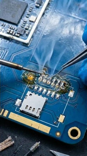 Damaged SD Card Slot 😱 | PCB Before Repair #shorts #smartphone #mobilerepairing #repair #viral