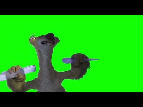 Sid the Sloth saying "No thanks, I chose life!" meme - Ice Age - Green Screen