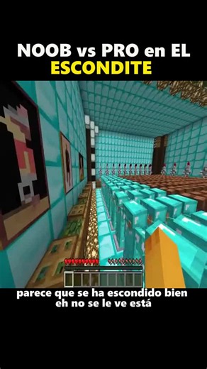 Noob vs Pro Minecraft Challenge: escondite y trucos en partida