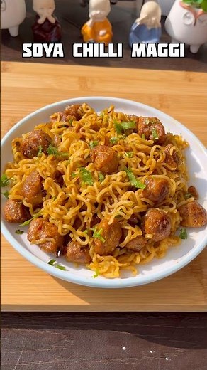 Soya chilli maggi recipe #shorts #recipe #maggi #noodles #trending #viral #shortsfeed #soya #cooking