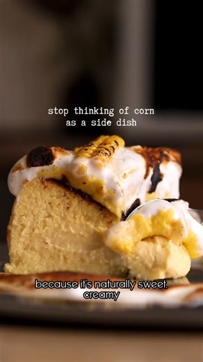 How to Make Basque Corn Cheesecake with Corn Curd and Meringue | #cheesecake #desserts #baking