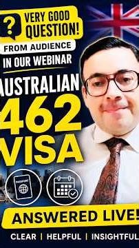 🔥 Audience Asked This AMAZING 462 Visa Question! 🇦🇺