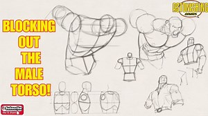 Master Blocking in the Male Torso: Step-by-Step Drawing Tutorial for Beginners