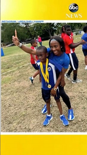 Olympic sprinter competes in race at son’s field day