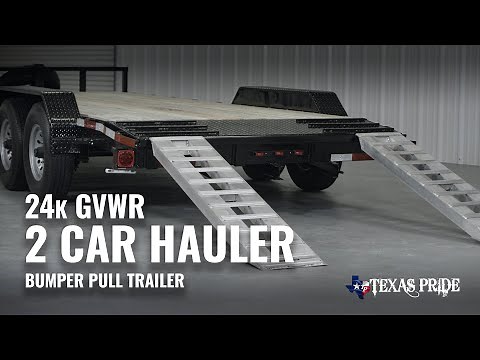 Walk Around: 24K lb GVWR Bumper Pull 2 Car Hauler Trailer | Texas Pride
