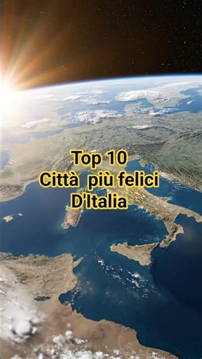 Le 10 città più felici d'Italia