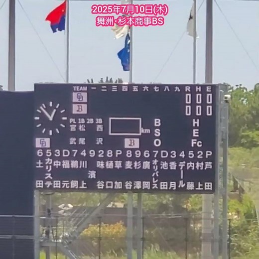 20250710 杉本商事BSのﾋﾞｼﾞｮﾝ #shorts@杉本商事ﾊﾞﾌｧﾛｰｽﾞｽﾀｼﾞｱﾑ舞洲［ｳｴｽﾀﾝ･ﾘｰｸﾞ 2軍戦］杉本商事BS