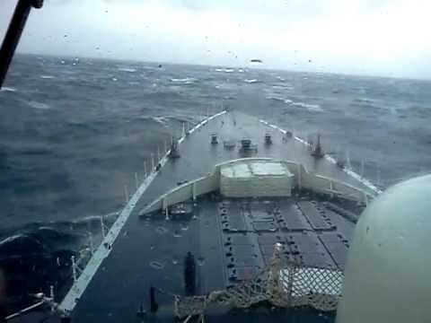 Canadian Navy HMCS Iroquois 280 in heavy seas