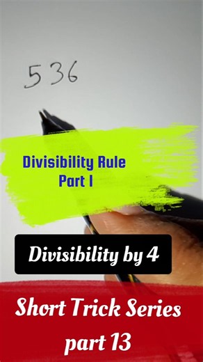Divisibility Rule of 4 🔥 | Easy Maths Trick #shorts