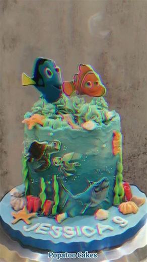 🐟 Finding Nemo Cake 🐟@popatoocakes #findingnemo #cake #birthday #nemo #birthdaycake