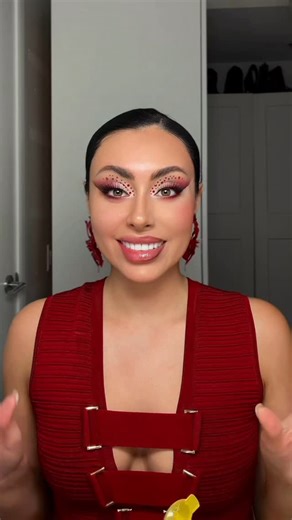 Atosa Aghakhani on Instagram: "I get AI allegations all the time.. either people say I look AI or my work does.. but I’m just a girl that loves makeup lol. Red eye glam ❤️‍🔥 using the @makeupforever artist color pencils. I use these for so many creative looks, truly my fave. #makeup #beauty #makeuptutorial"