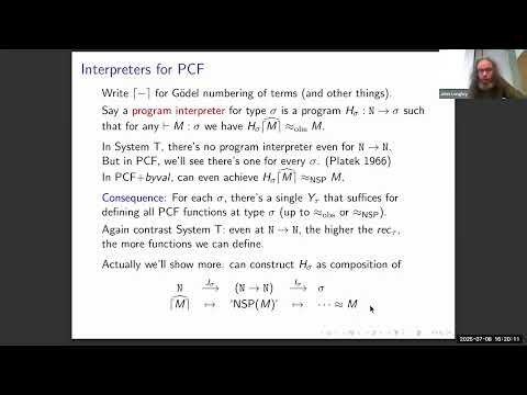 John Longley, Topics in Computability, Lecture 4: Computability Theory of PCF