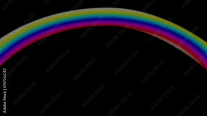 Animation material that shows a colorful rainbow (transparent background) with alpha channel. overlays, visual effects,