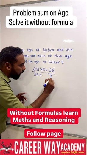 🧠⚡ Age Problems Shortcut Trick!Solve age-related questions in seconds