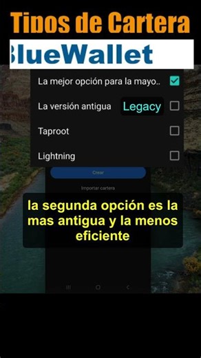 BlueWallet wallet types/addresses. BlueWallet course #Bitcoin #Wallet #SelfCustody
