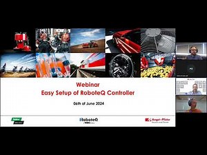 Webinar: recipe - easy set-up of RoboteQ controller