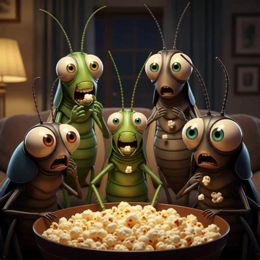 cartoon cockroaches eating popcorn 🦗 #funnyvideos #funny #popcorn #cartoon #cockroach