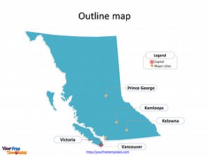 British Columbia map templates - Free PowerPoint Template