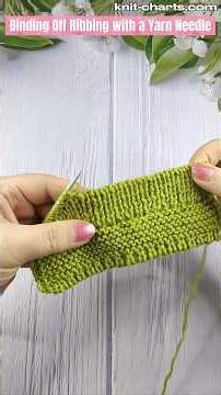 Binding Off Ribbing with a Yarn Needle #bindoff #yarnneedle #knittingribbing