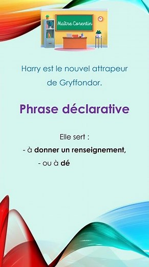 La phrase déclarative 👨🏻‍🏫📝 #éducation #français #grammaire #phrases #typesdephrases