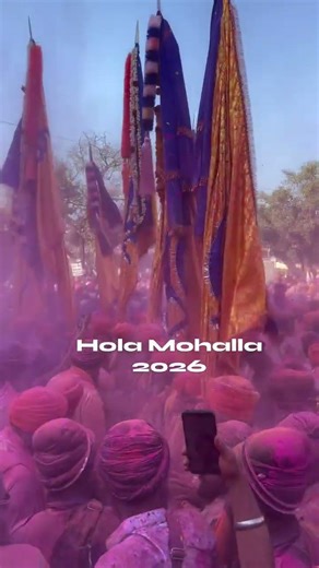 ਤਖ਼ਤ ਸੱਚਖੰਡ ਸ੍ਰੀ ਹਜ਼ੂਰ ਸਾਹਿਬ 🌸 Hola Mohalla 2026 | Nanded | Gulal Nagarkirtan | ਹੋਲਾ ਮਹੱਲਾ | #shorts