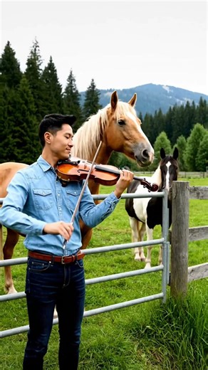 Violin for Horses | Touching Melody | Nature's Harmony #ViolinForHorses #NatureMusic #AnimalLovers