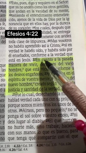 Transformación espiritual en Efesios 4:22