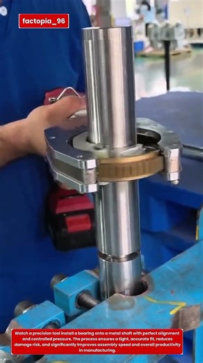 Precision Bearing Installation Tool in Action – Satisfying Industrial Assembly Process