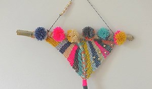 Start collecting some branches on your next nature walk. This weaving is a work of art! https://www.artbarblog.com/branch-weaving/ | Art Bar