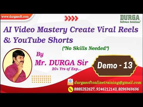 AI Video Mastery Create Viral Reels & YouTube Shorts ("No Skills Needed") tutorials by Mr. DURGA Sir