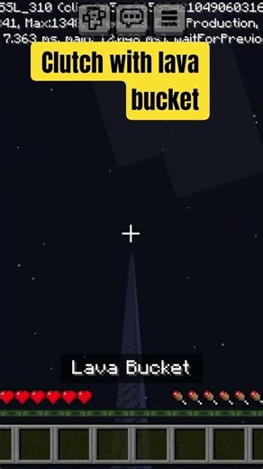 lava bucket clutch #minecraft #gaming #shorts