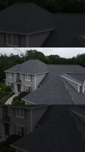 GAF Timberline HDZ shingles in Pewter Gray are really showing off on this house. Great job by Rinaldi Roofing. Share your GAF roofs in the comments below for a chance to be featured next. | GAF - Roofing