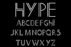 Abstrakte Schrift und alphabet