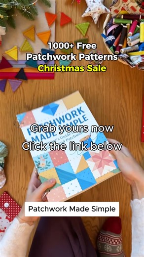 🎄 Patchwork Made Simple for Christmas Picture laying out your fabric, choosing your first stitch and actually creating a patchwork piece you feel proud of. “Patchwork Made Simple” removes the confusion and gives you a clear printable guide for designing pieces at your own pace. 🧵 Learn how to pair fabrics and colors confidently 📐 Follow step by step layouts and project planners ✨ Turn everyday scraps into standout quilts, pillows and wall hangings Watch your sewing corner turn into your own c