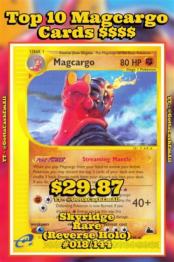 Top 10 Rarest Magcargo Pokémon Cards EVER! 🔥 #pokemon #pokemoncards #pokemontcg #pokémon #top10 #tcg