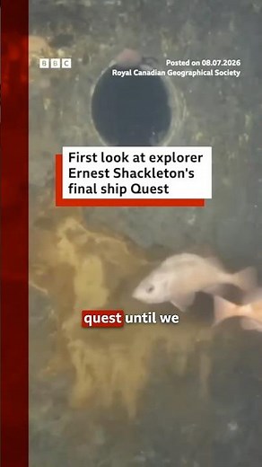 Scientists capture first footage of Ernest Shackleton's final ship. #BBCNews