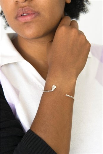 Sterling Silver Golf Club Bracelet: Adjustable Iron Wrap - Etsy
