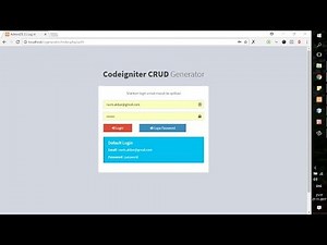 Tools Codeigniter CRUD Generator Terbaru