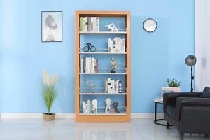 [Hot Item] School Office Single Sided Metal Book Shelves Kids Book Storage Furniture Library Bookcase Steel Bookshelf
