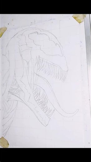 How To Draw Vanom face Poster Step By Step Part-1 Outline #LOVEARTS #moana