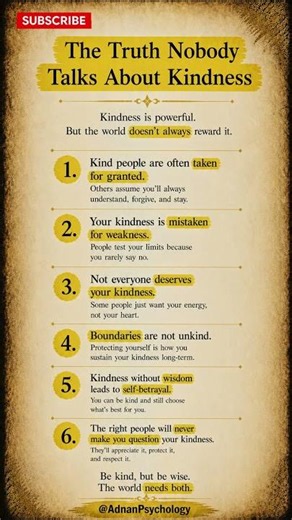 The Truth Nobody Talks About Kindness | Adnan Psychology