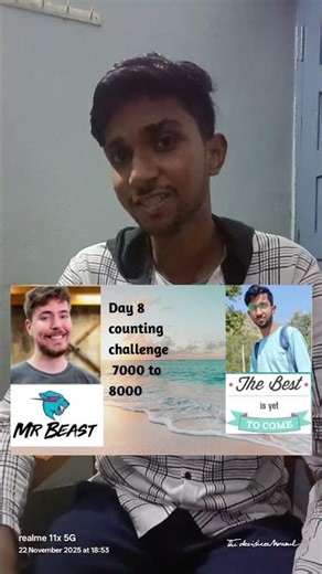 Day 8 counting challenge Mr beast